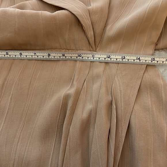 40’s STYLE DRESS Vintage Y2K Very Chic & Classy Tan - Picture 7 of 17